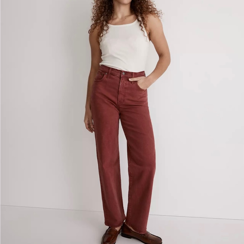 Madewell - The Perfect Vintage Wide Leg Jean - Rich Burgandy